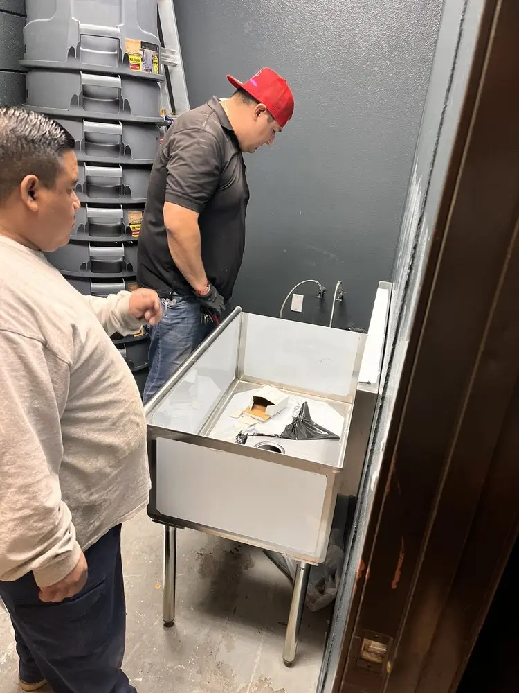 Commercial plumbing and sink installation in Kaufman